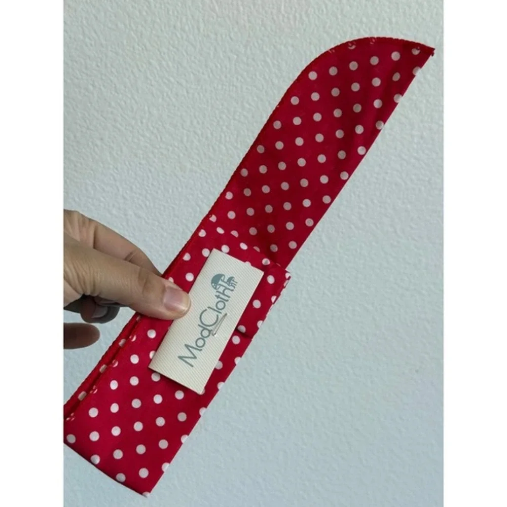 ModCloth Wired Headband Red Polka Dot Retro Rockabilly Pinup Hair Wrap Accessory